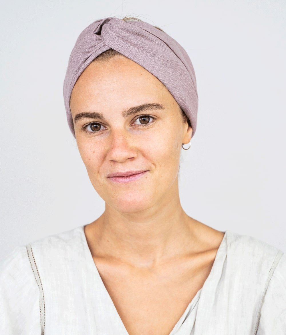 Haarband aus Leinen - Haarbänder - obumi - 244 - Woodrose