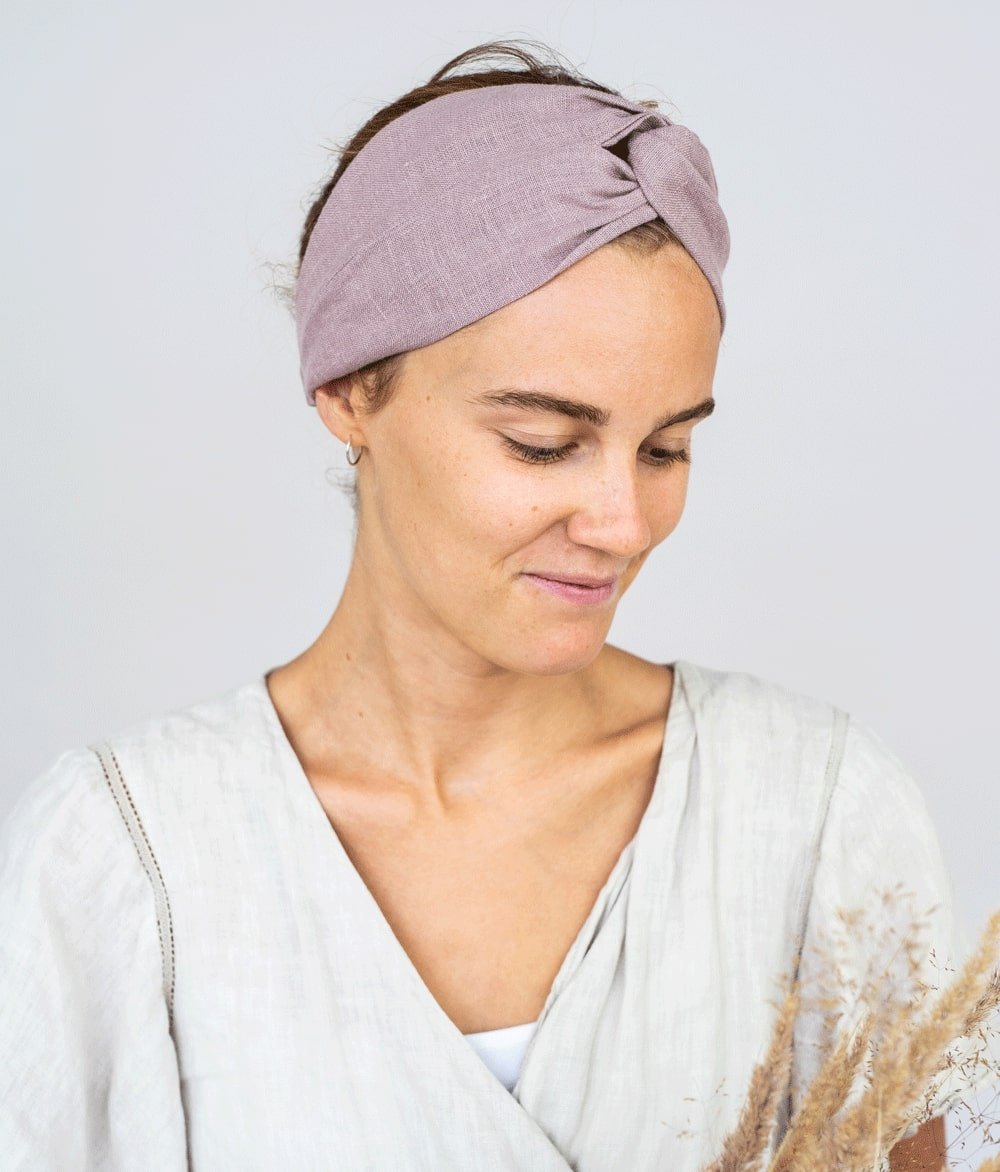 Haarband aus Leinen - Haarbänder - obumi - 244 - Woodrose