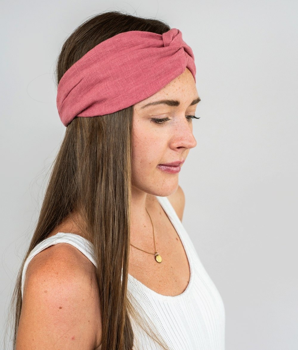 Haarband aus Leinen - Haarbänder - obumi - 245 - Strawberry Rose