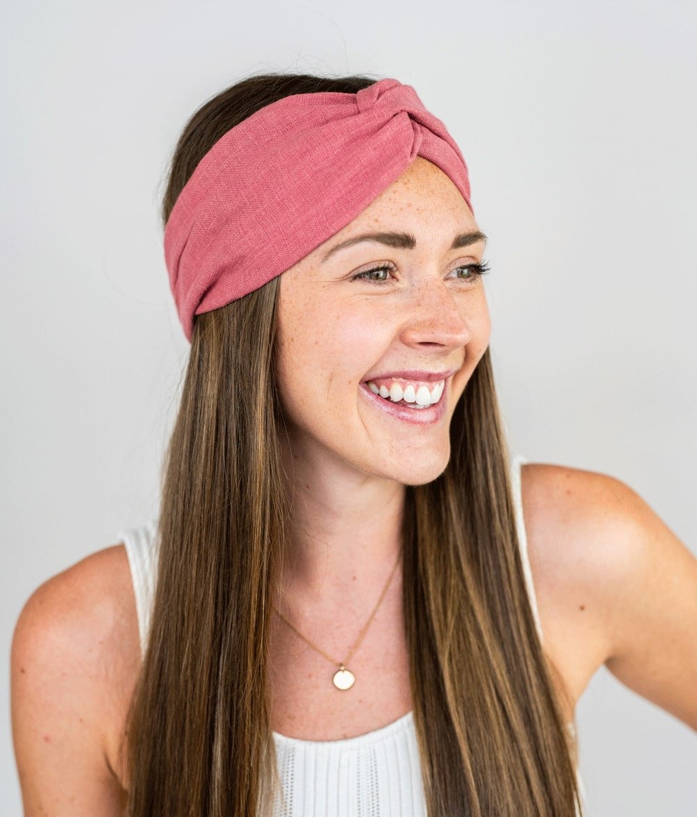Haarband aus Leinen - Haarbänder - obumi - 245 - Strawberry Rose
