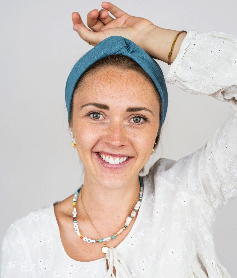 Haarband aus Leinen - Haarbänder - obumi - 247 - Grey Blue
