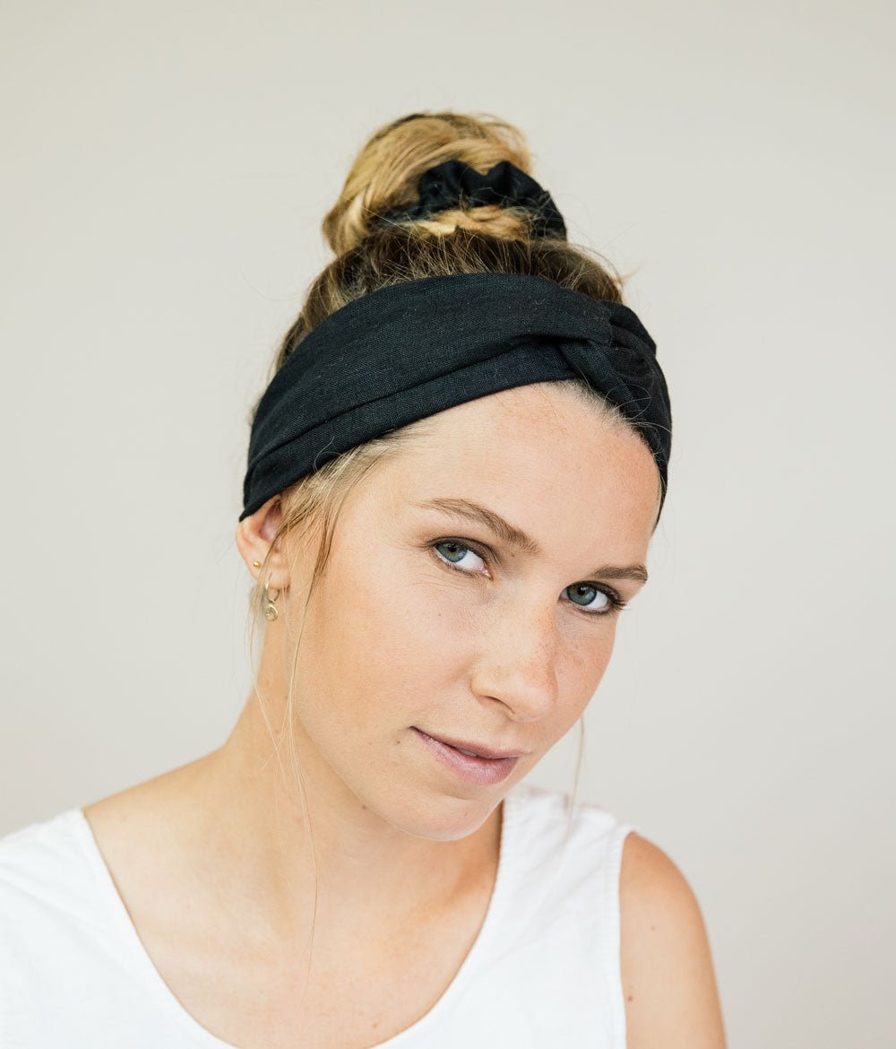 Haarband aus Leinen - Haarbänder - obumi - 250 - Black
