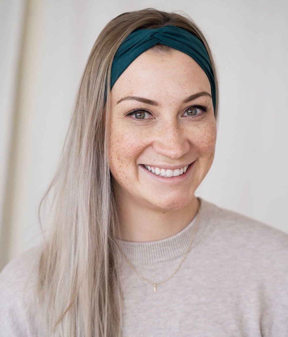 Haarband Bow aus Bio Jersey - Haarbänder - obumi - 426 - Petrol