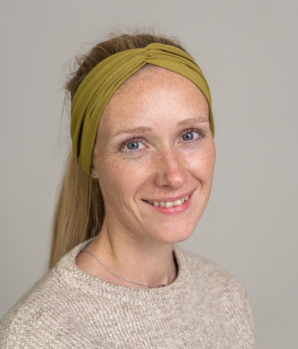 Haarband Bow aus Bio Jersey - Haarbänder - obumi - 430 - Olive