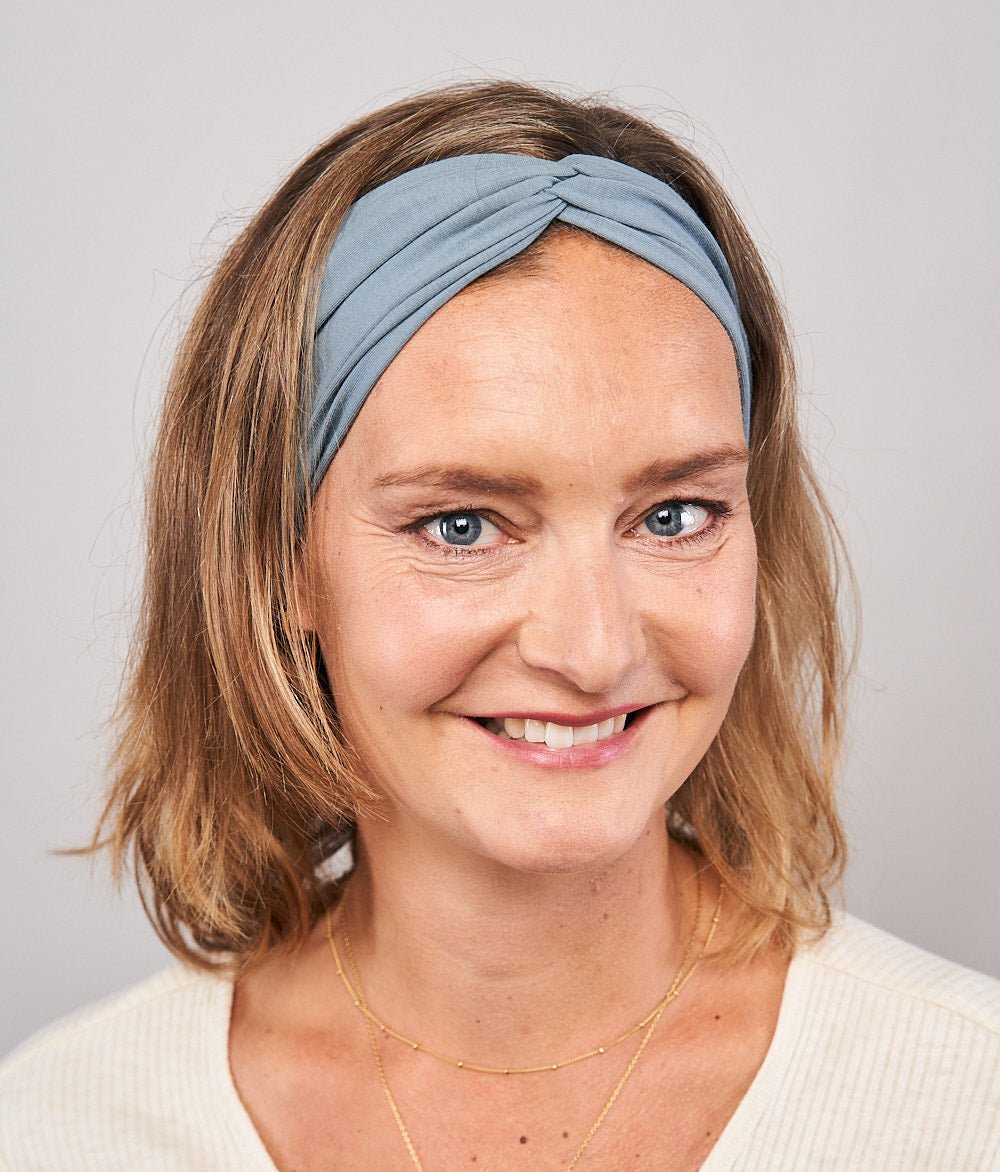 Haarband Bow aus Bio Jersey - Haarbänder - obumi - 433 - Air Blue