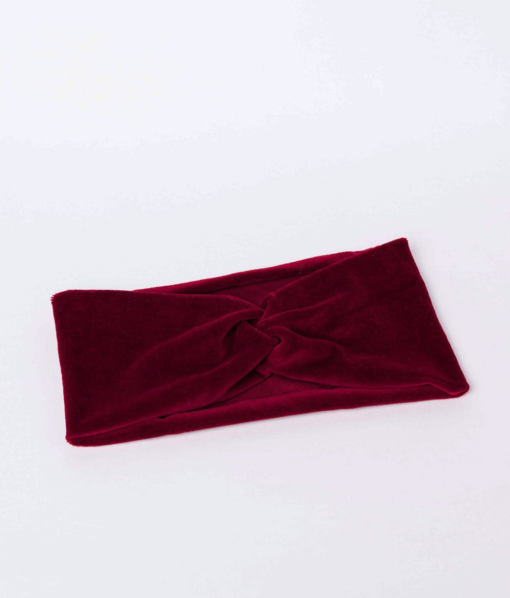 Haarband Bow aus Bio Samt - Haarbänder - obumi - 458 - Burgundy