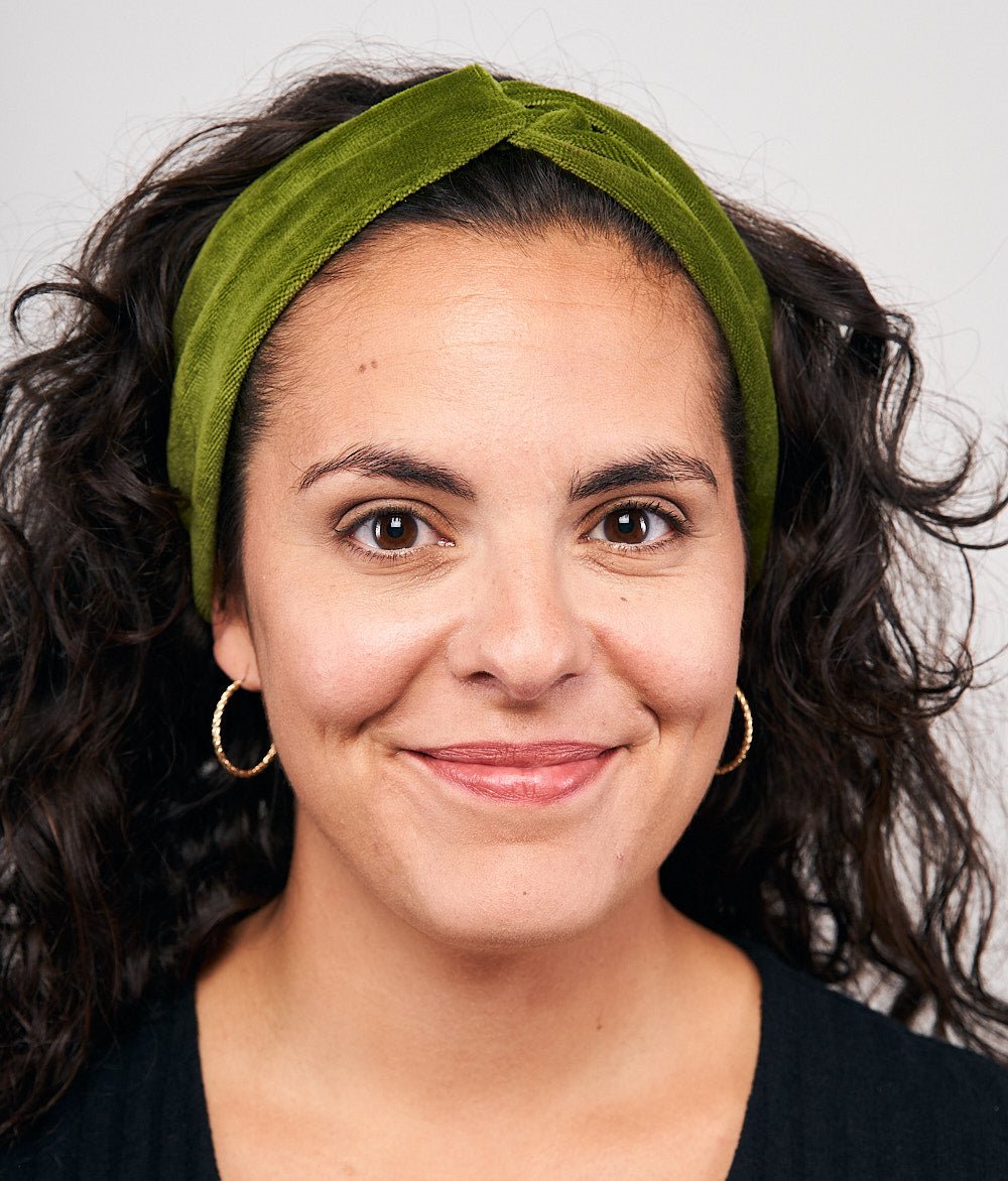 Haarband Bow aus Bio Samt - Haarbänder - obumi - 460 - Forest Green