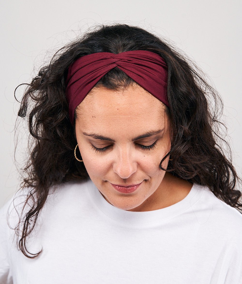 Haarband Bow aus TENCEL™ Modal - Stirnbänder - obumi - 441 - Burgundy