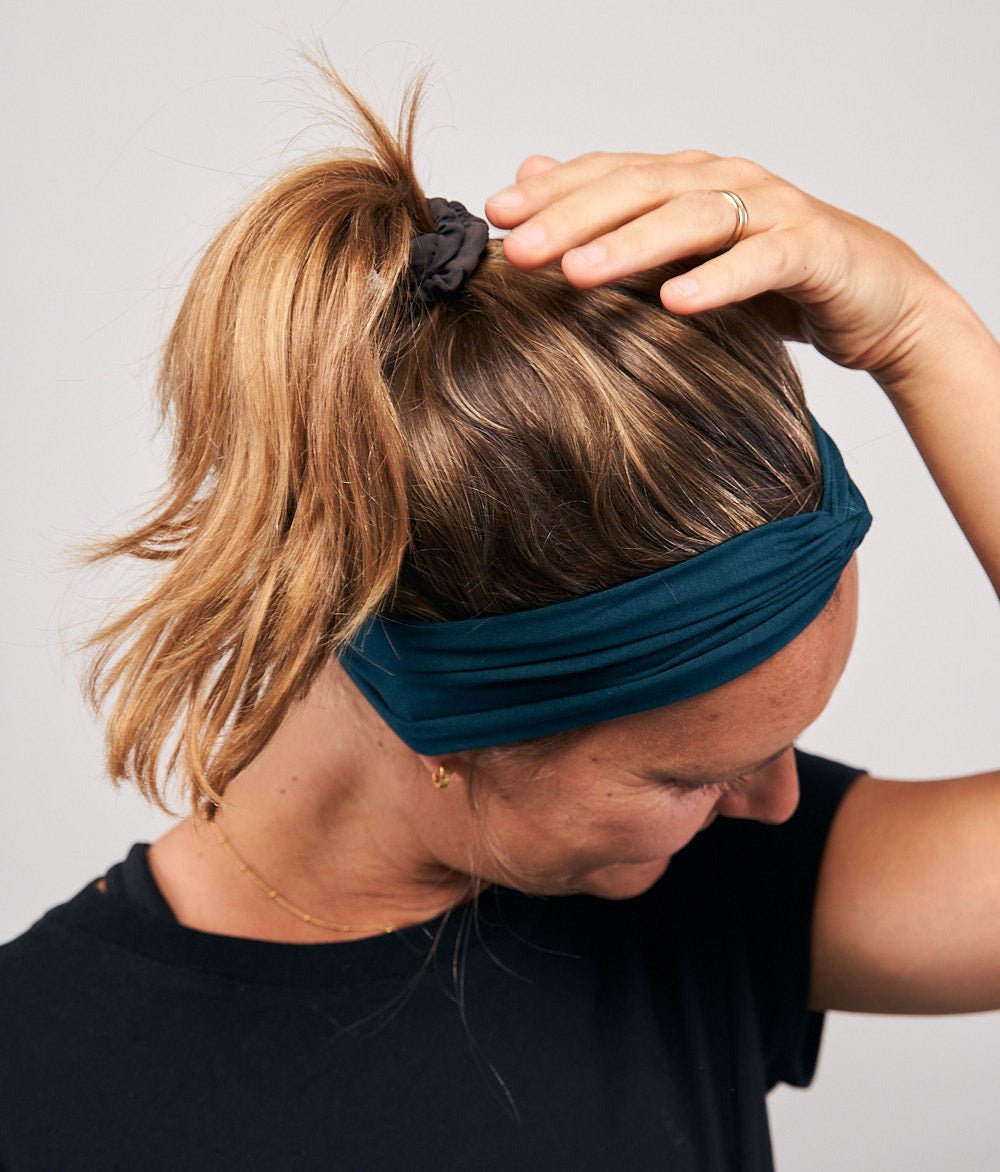 Haarband Bow aus TENCEL™ Modal - Stirnbänder - obumi - 442 - Petrol