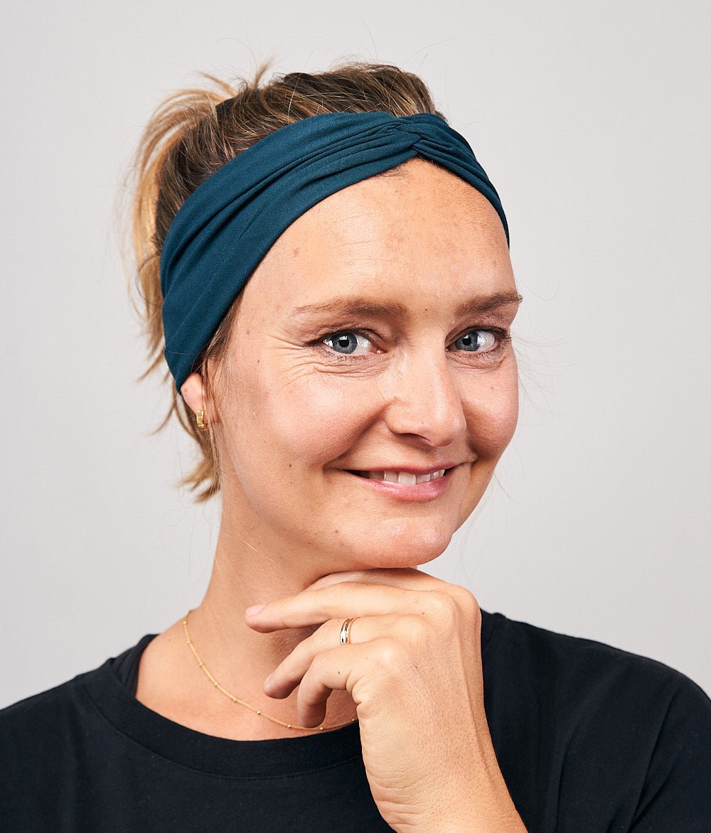Haarband Bow aus TENCEL™ Modal - Stirnbänder - obumi - 442 - Petrol