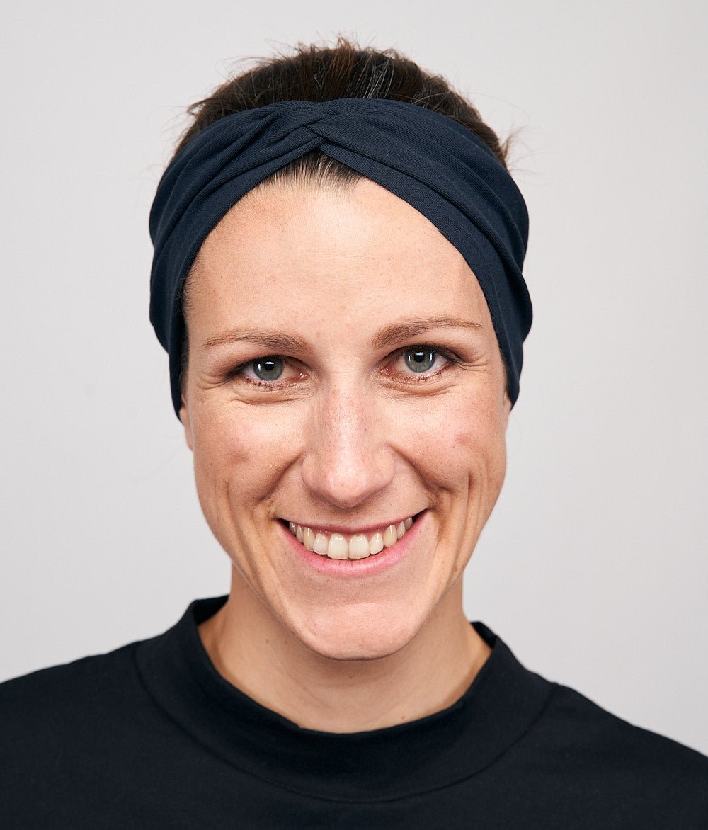 Haarband Bow aus TENCEL™ Modal - Stirnbänder - obumi - 444 - Navy