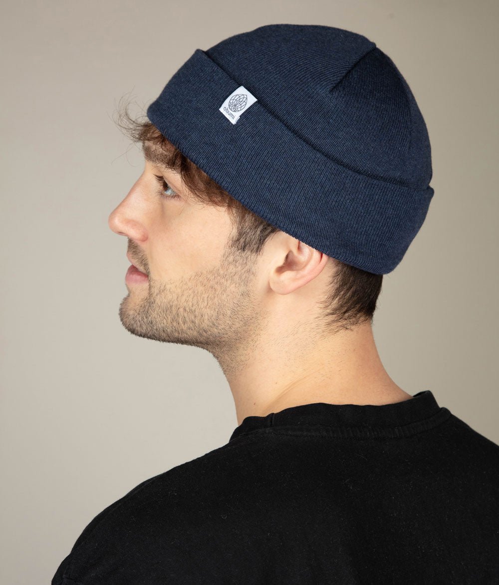 Mütze aus Bio Baumwolle - Fisherman - Mütze - obumi - 716 - Blue Melange