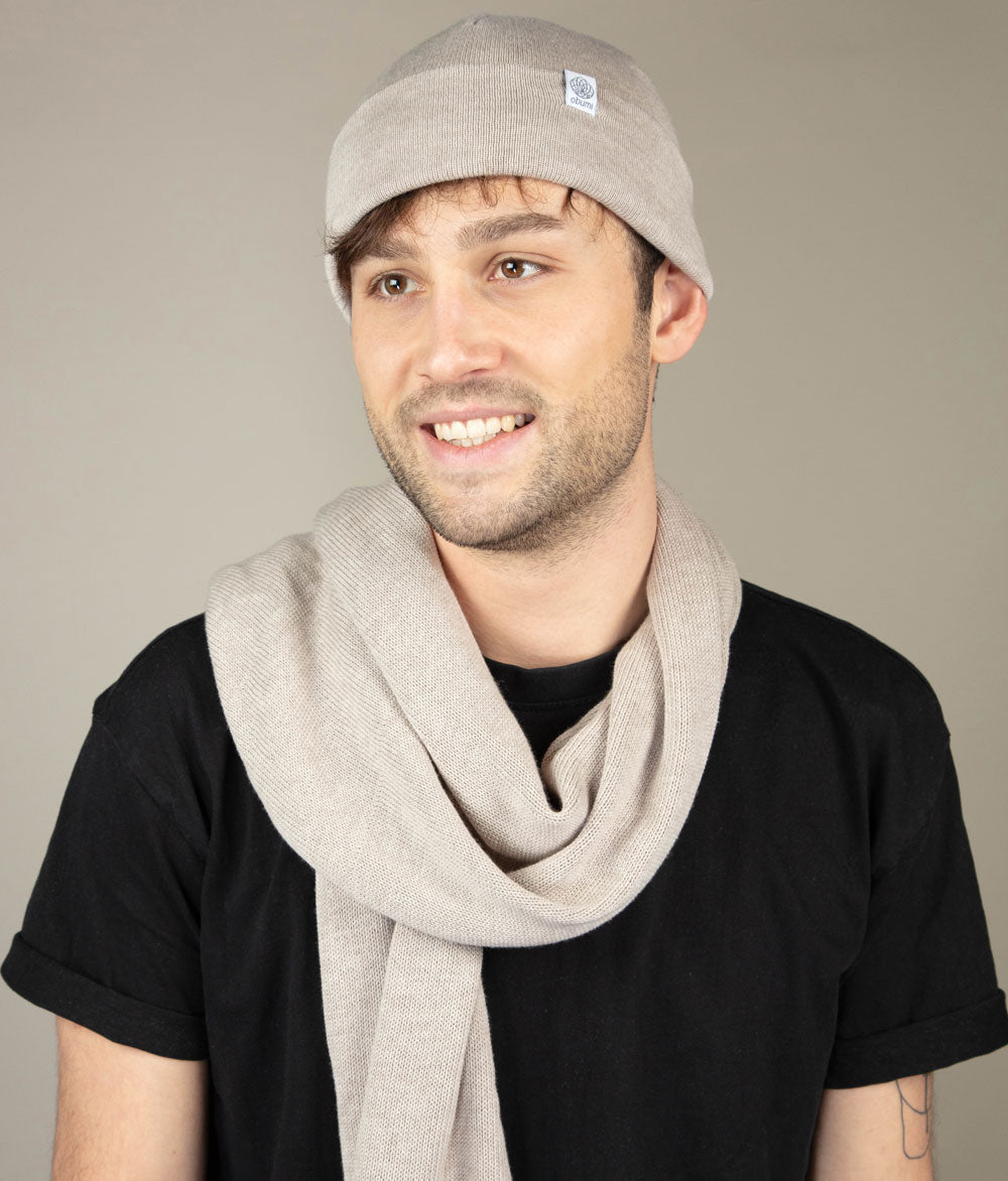 Mütze aus Bio Baumwolle - Fisherman - Mütze - obumi - 716 - Blue Melange