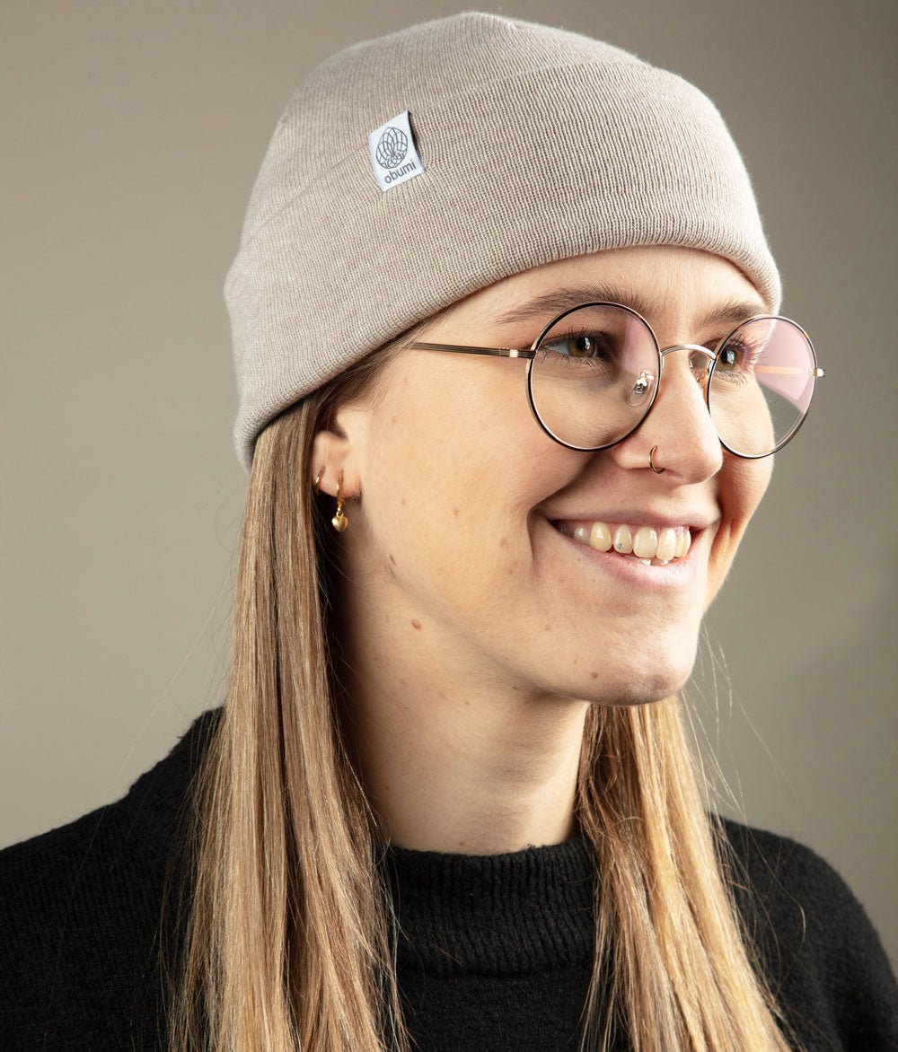 Mütze Feinstrick aus Bio Baumwolle - Mütze - obumi - 715 - Black