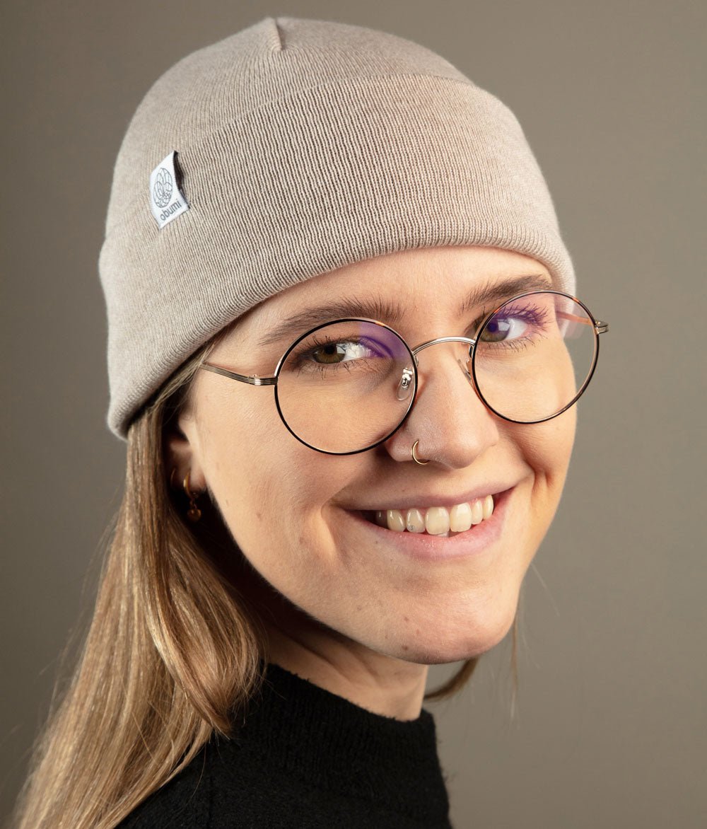 Mütze Feinstrick aus Bio Baumwolle - Mütze - obumi - 715 - Black