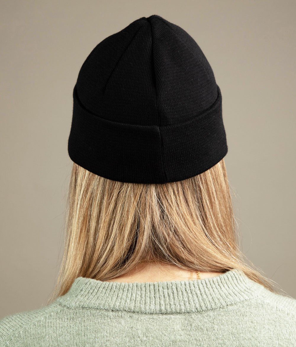 Mütze Feinstrick aus Bio Baumwolle - Mütze - obumi - 715 - Black