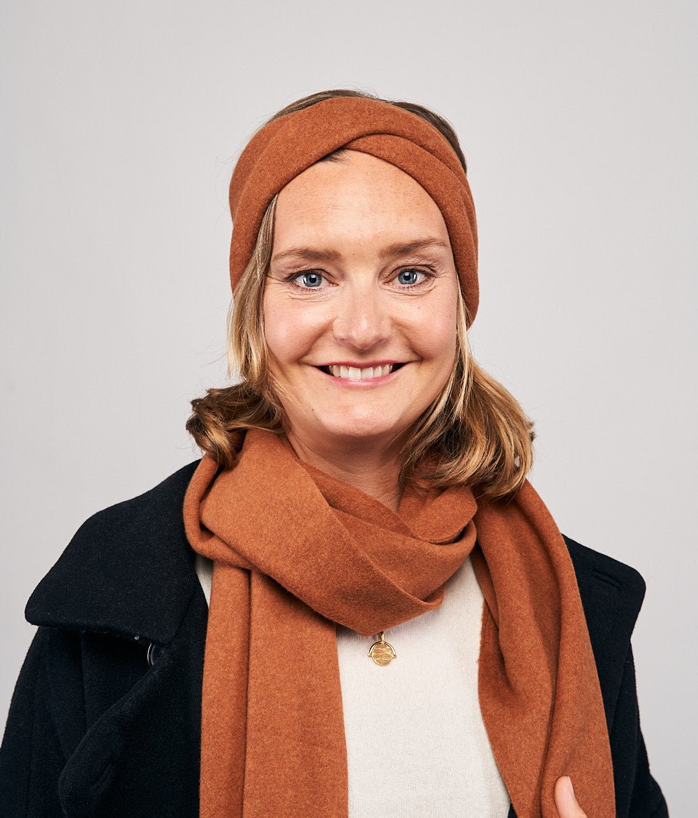 Schal aus Bio Baumwolle - obumi - 194 - Rost