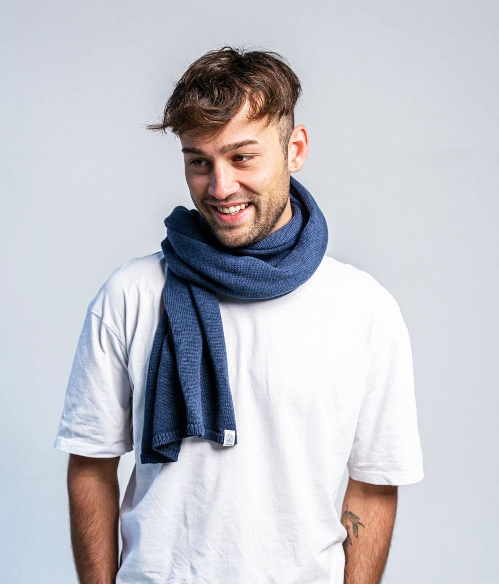 Schal Feinstrick aus Bio Baumwolle - Schals & Tücher - obumi - 760 - Black