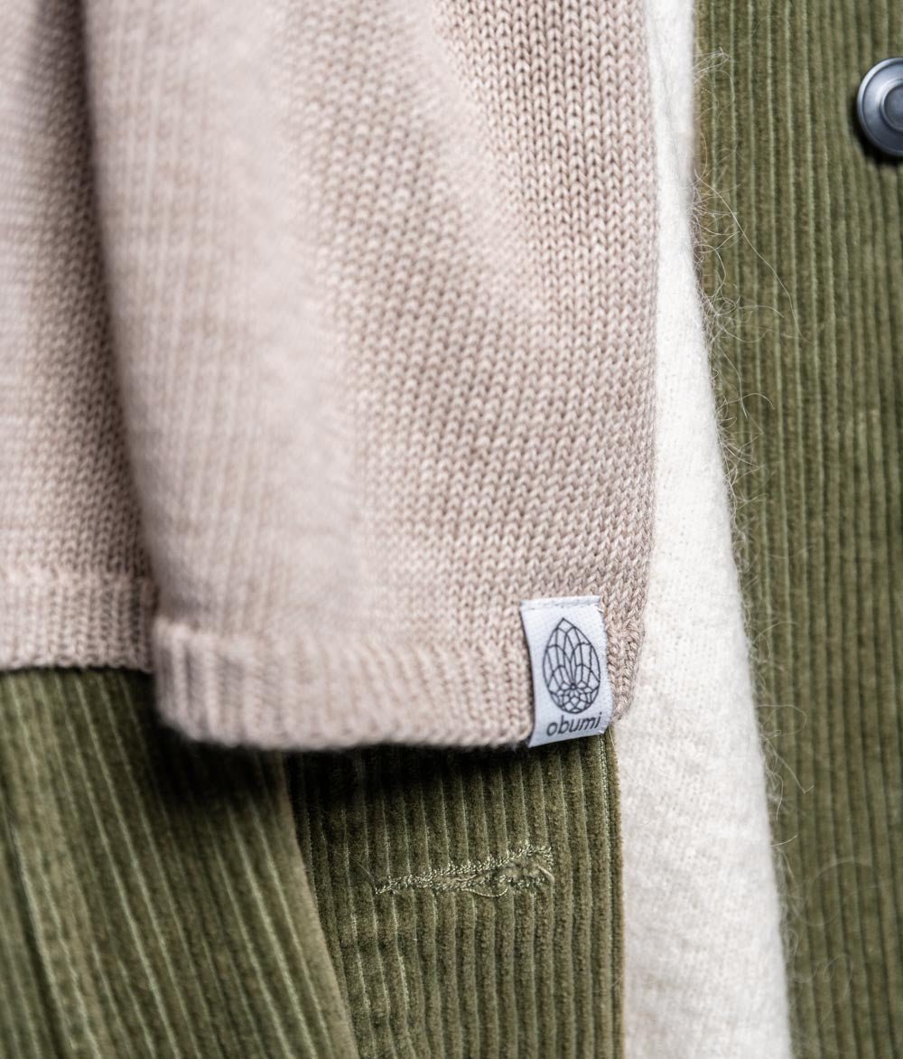 Schal Feinstrick aus Bio Baumwolle - Schals & Tücher - obumi - 762 - Beige Melange