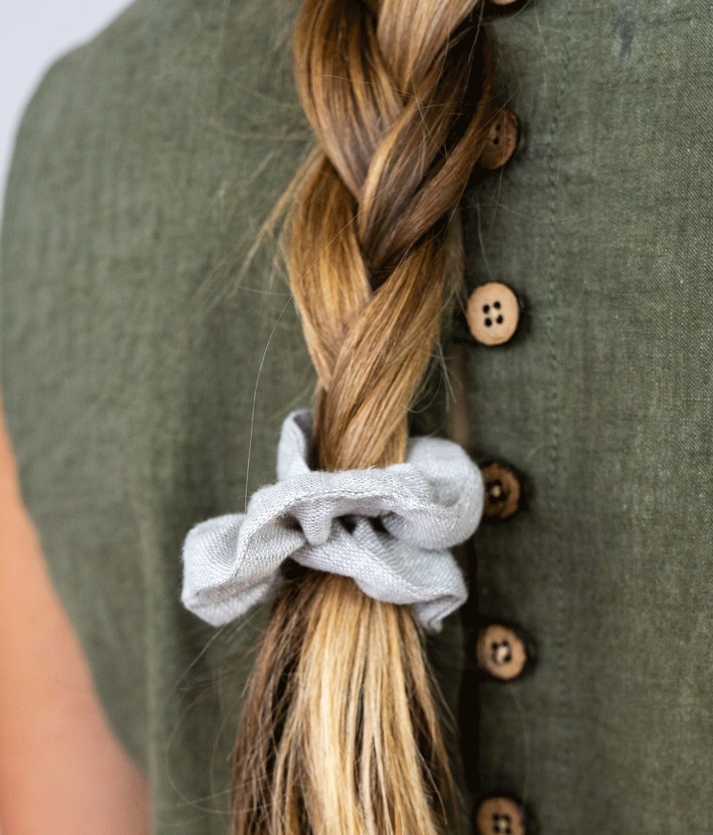 Scrunchie aus Leinen - Haargummis - obumi - 276 - Natural Melange