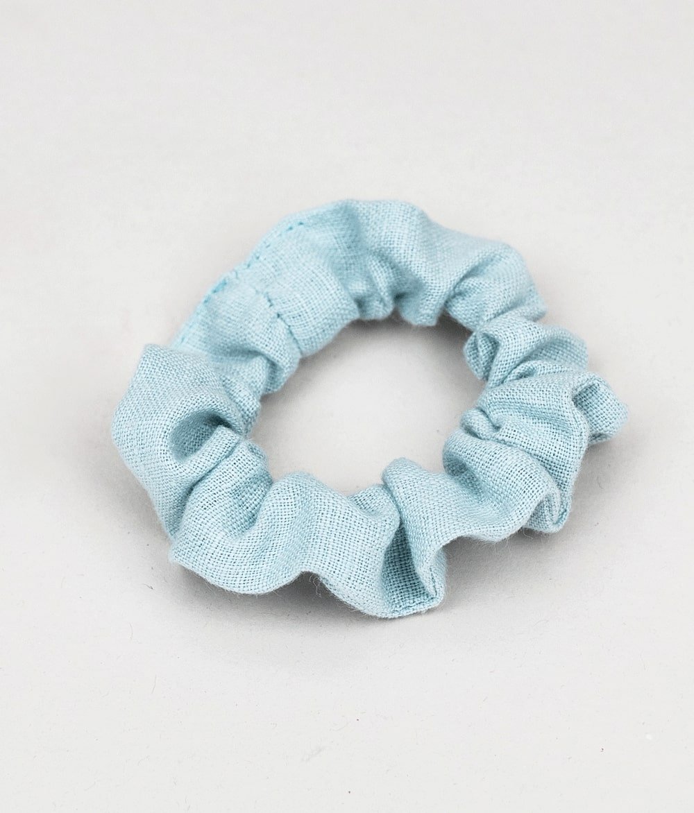 Scrunchie aus Leinen - Haargummis - obumi - 278 - Sky Blue