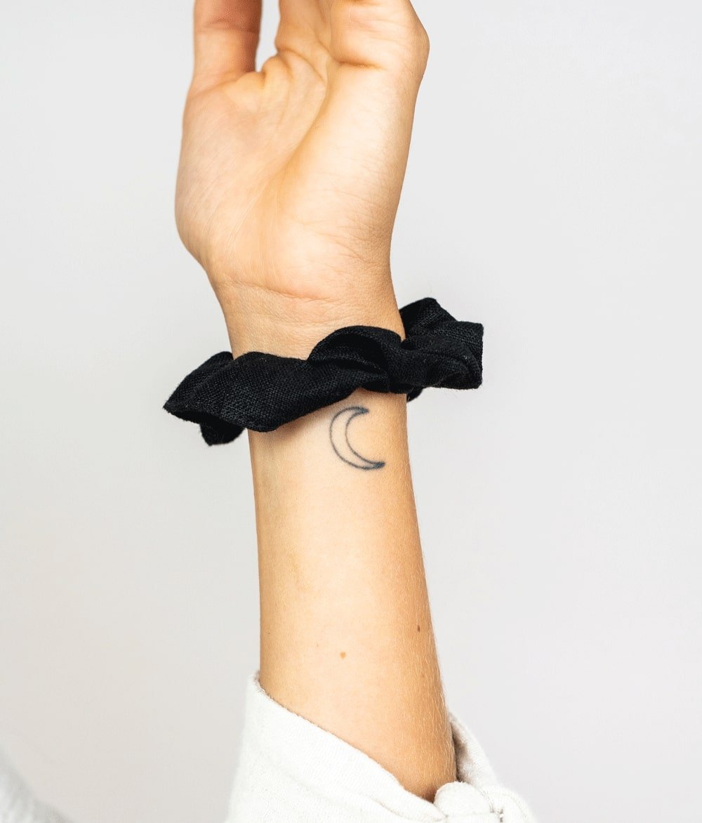 Scrunchie aus Leinen - Haargummis - obumi - 280 - Black