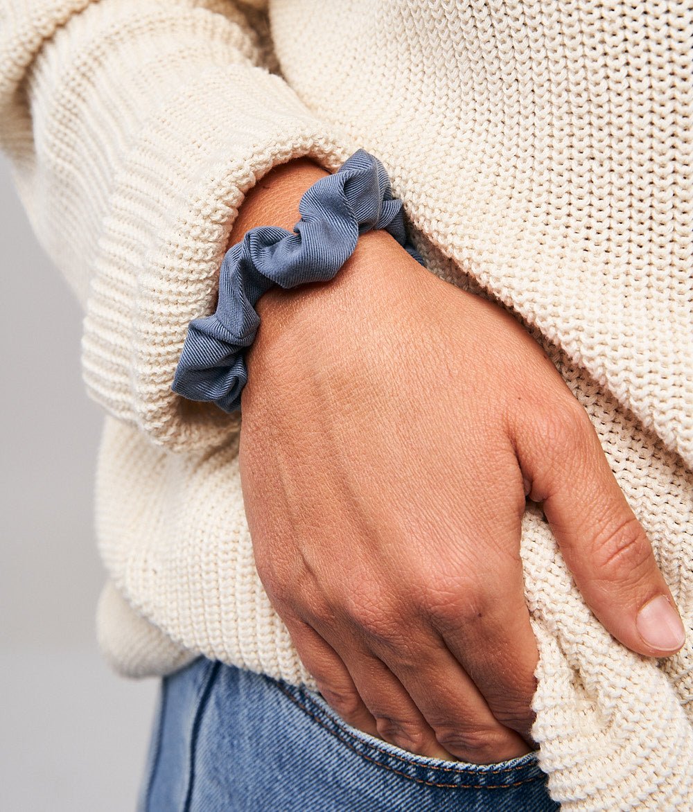 Scrunchie aus Lyocell - Haargummis - obumi - 286 - Grey Blue