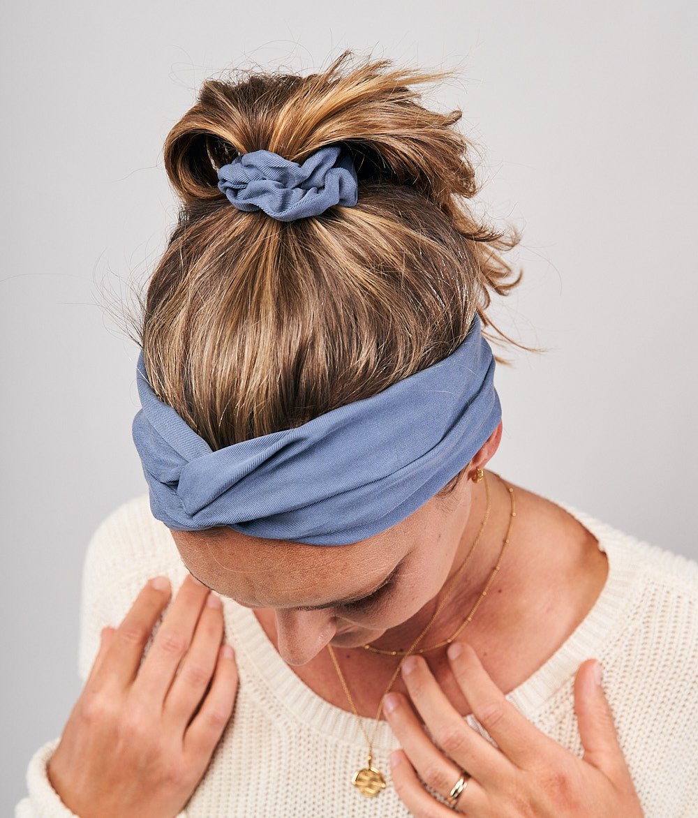 Scrunchie aus Lyocell - Haargummis - obumi - 286 - Grey Blue
