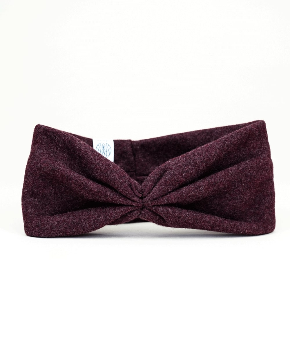 Stirnband Bow aus Bio Baumwolle - Stirnbänder - obumi - 132 - Burgundy