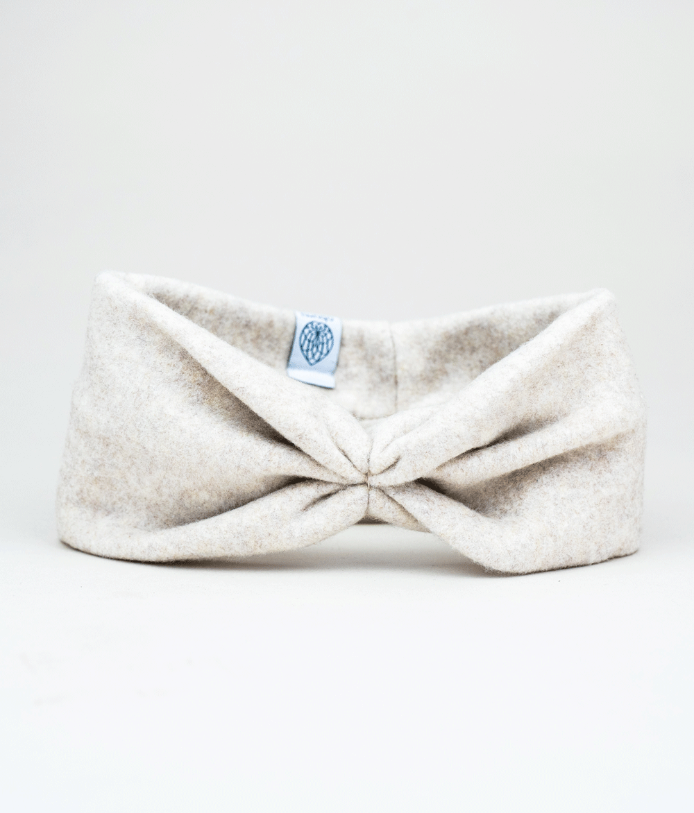 Stirnband Bow aus Bio Baumwolle - Stirnbänder - obumi - 133 - Sand