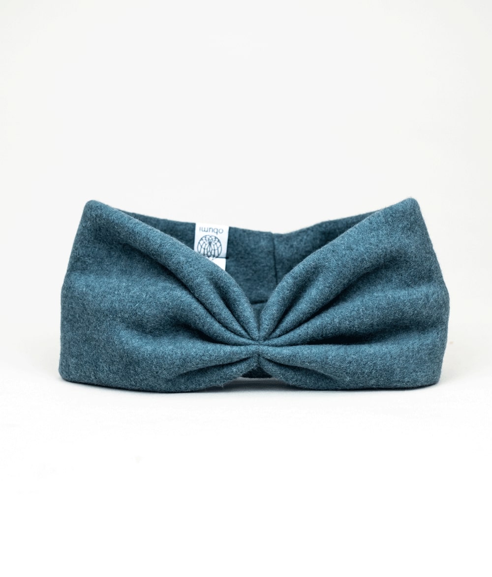 Stirnband Bow aus Bio Baumwolle - Stirnbänder - obumi - 137 - Aquamarine