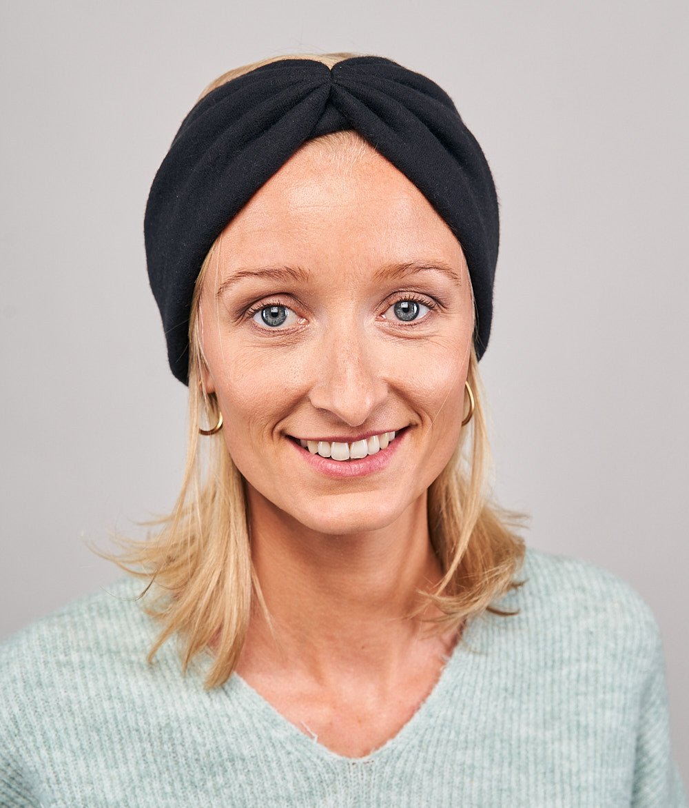 Stirnband Bow aus Bio Baumwolle - Stirnbänder - obumi - 140 - Black