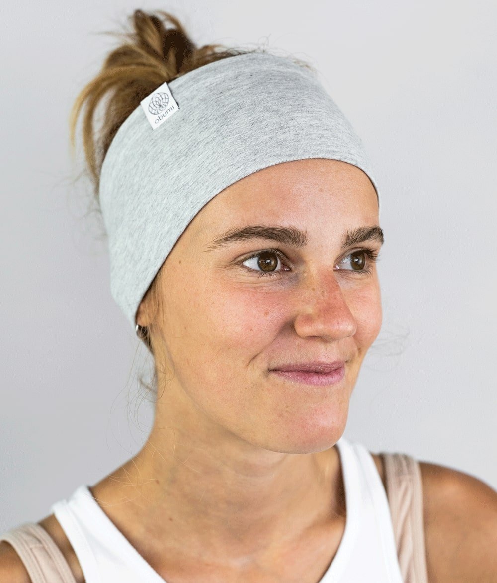 Stirnband Classic Breit aus Bio Jersey - Stirnbänder - obumi - 394 - Light Grey