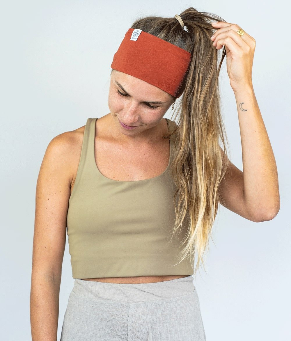 Stirnband Classic Breit aus Bio Jersey - Stirnbänder - obumi - 395 - Henna