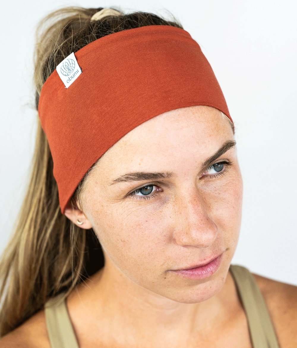 Stirnband Classic Breit aus Bio Jersey - Stirnbänder - obumi - 395 - Henna