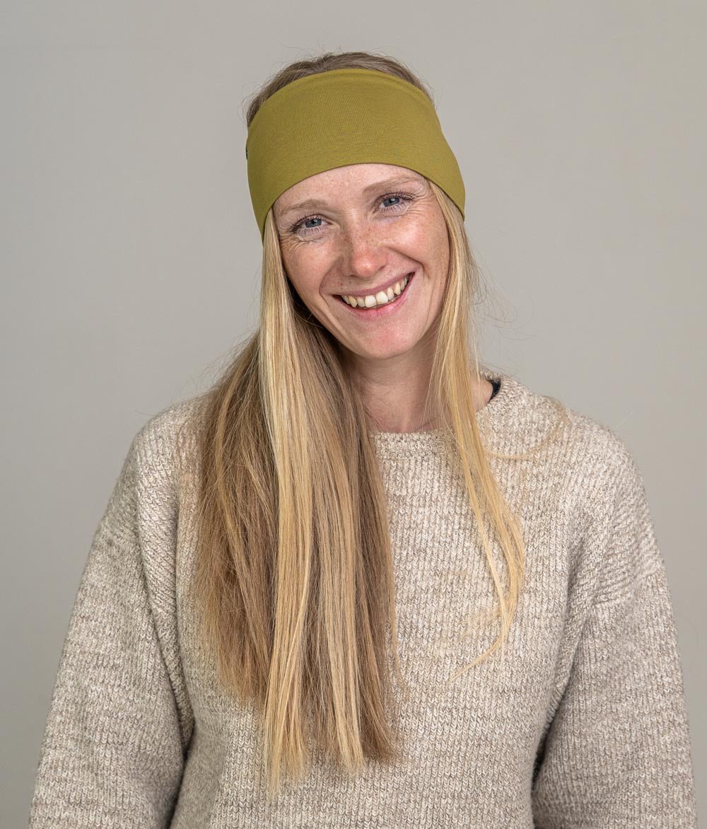 Stirnband Classic Breit aus Bio Jersey - Stirnbänder - obumi - 400 - Olive