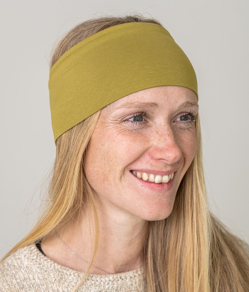 Stirnband Classic Breit aus Bio Jersey - Stirnbänder - obumi - 400 - Olive