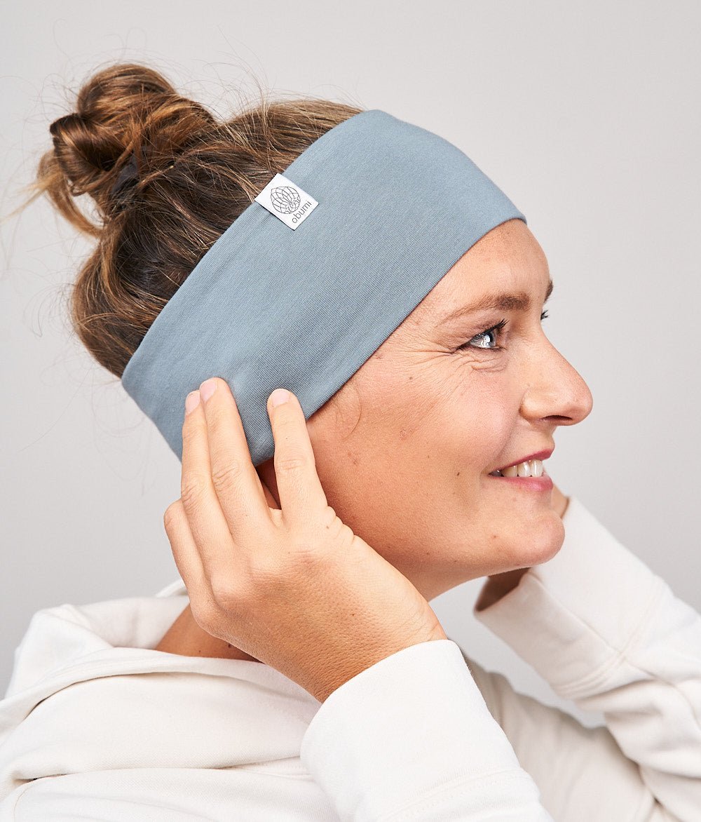 Stirnband Classic Breit aus Bio Jersey - Stirnbänder - obumi - 403 - Air Blue