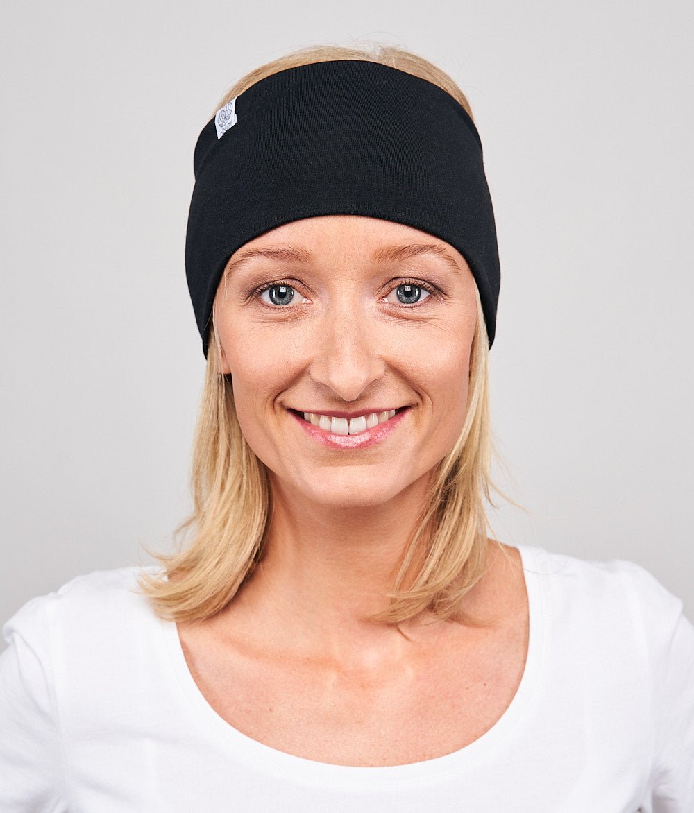 Stirnband Classic Breit aus TENCEL™ Modal - Stirnbänder - obumi - 410 - Black