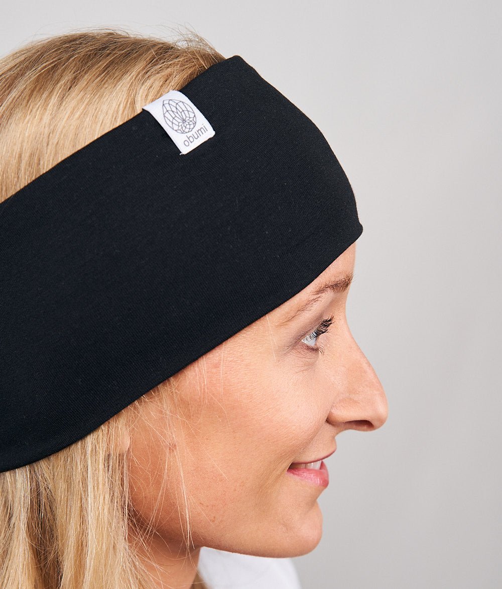 Stirnband Classic Breit aus TENCEL™ Modal - Stirnbänder - obumi - 410 - Black