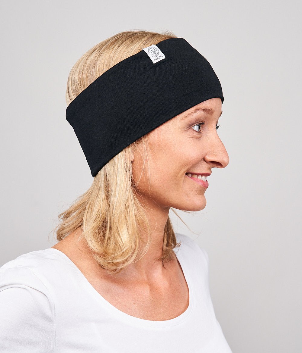 Stirnband Classic Breit aus TENCEL™ Modal - Stirnbänder - obumi - 410 - Black