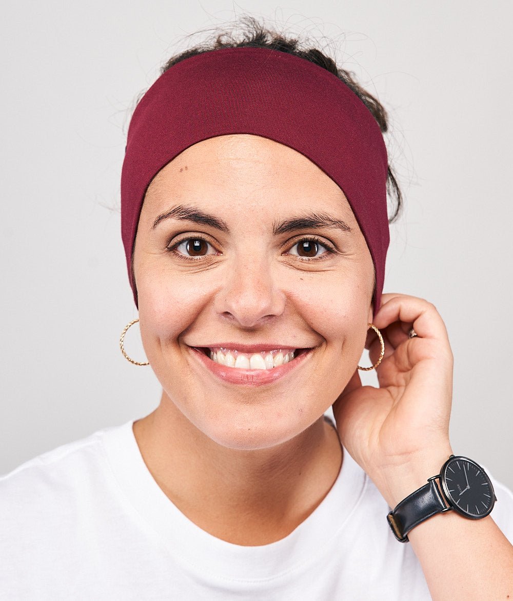 Stirnband Classic Breit aus TENCEL™ Modal - Stirnbänder - obumi - 411 - Burgundy