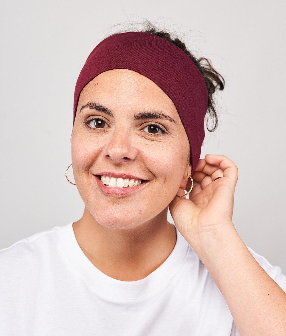 Stirnband Classic Breit aus TENCEL™ Modal - Stirnbänder - obumi - 411 - Burgundy