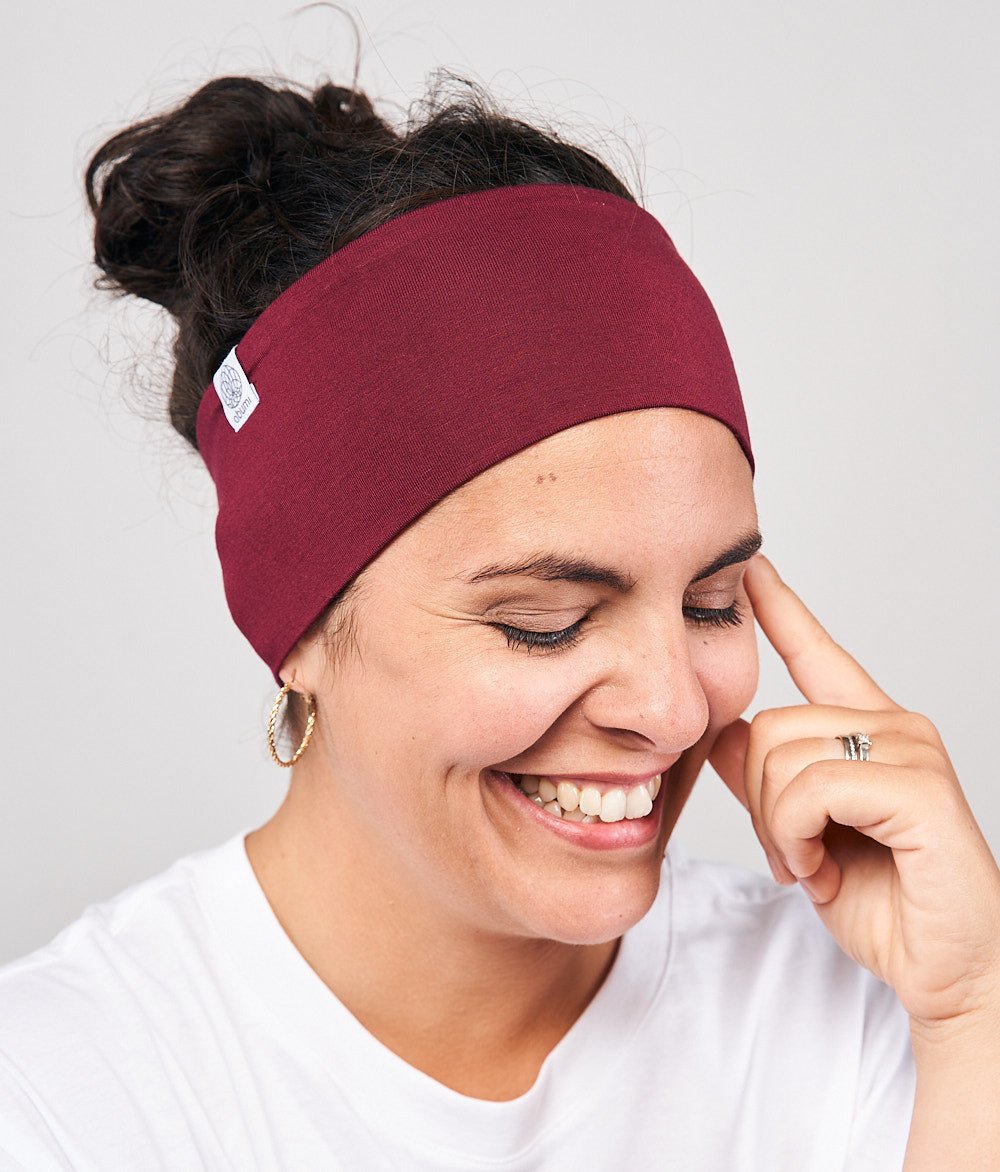 Stirnband Classic Breit aus TENCEL™ Modal - Stirnbänder - obumi - 411 - Burgundy