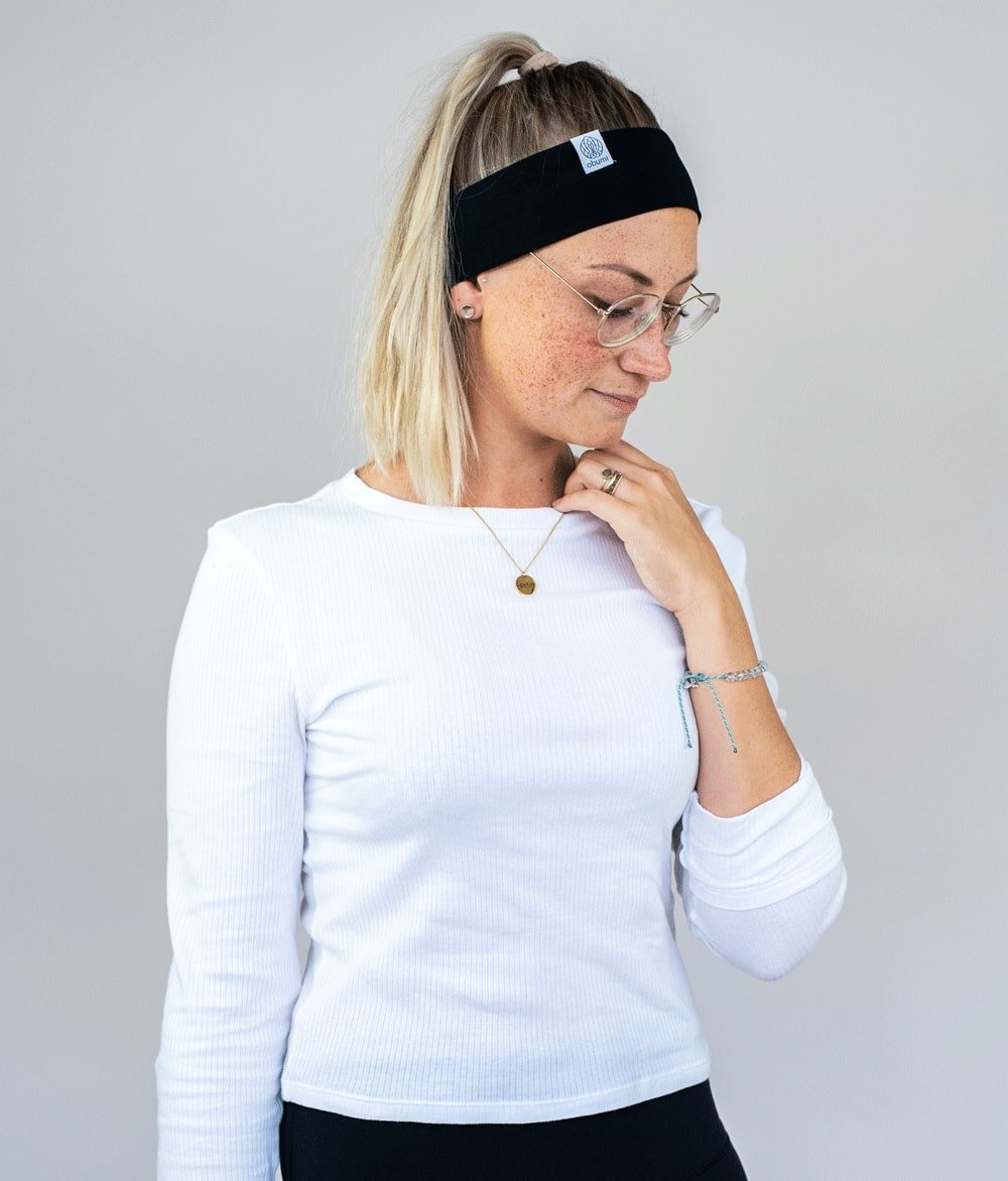 Stirnband Classic Schmal aus Bio Jersey - Stirnbänder - obumi - 361 - Black