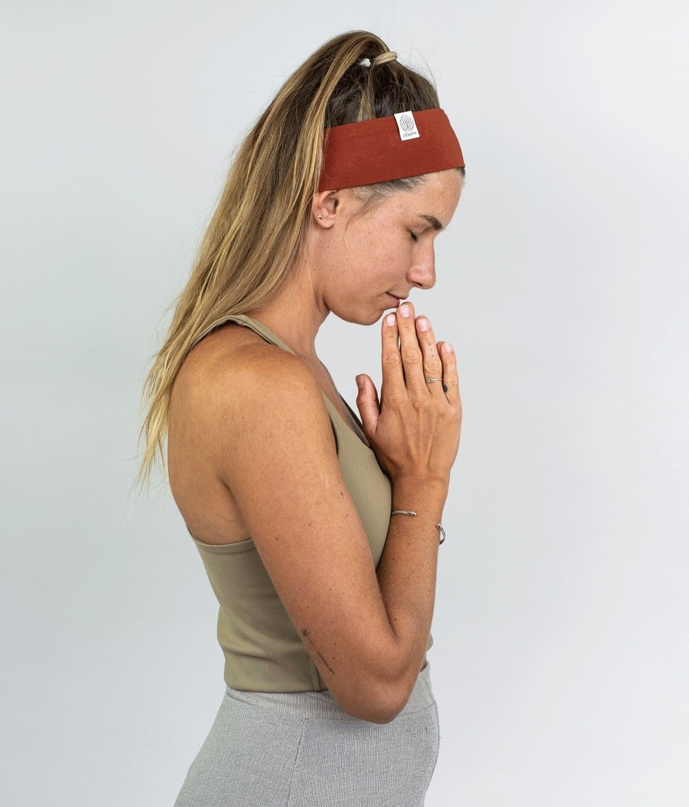 Stirnband Classic Schmal aus Bio Jersey - Stirnbänder - obumi - 365 - Henna