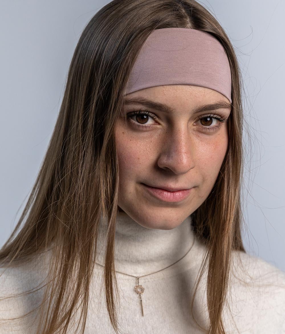 Stirnband Classic Schmal aus Bio Jersey - Stirnbänder - obumi - 372 - Woodrose