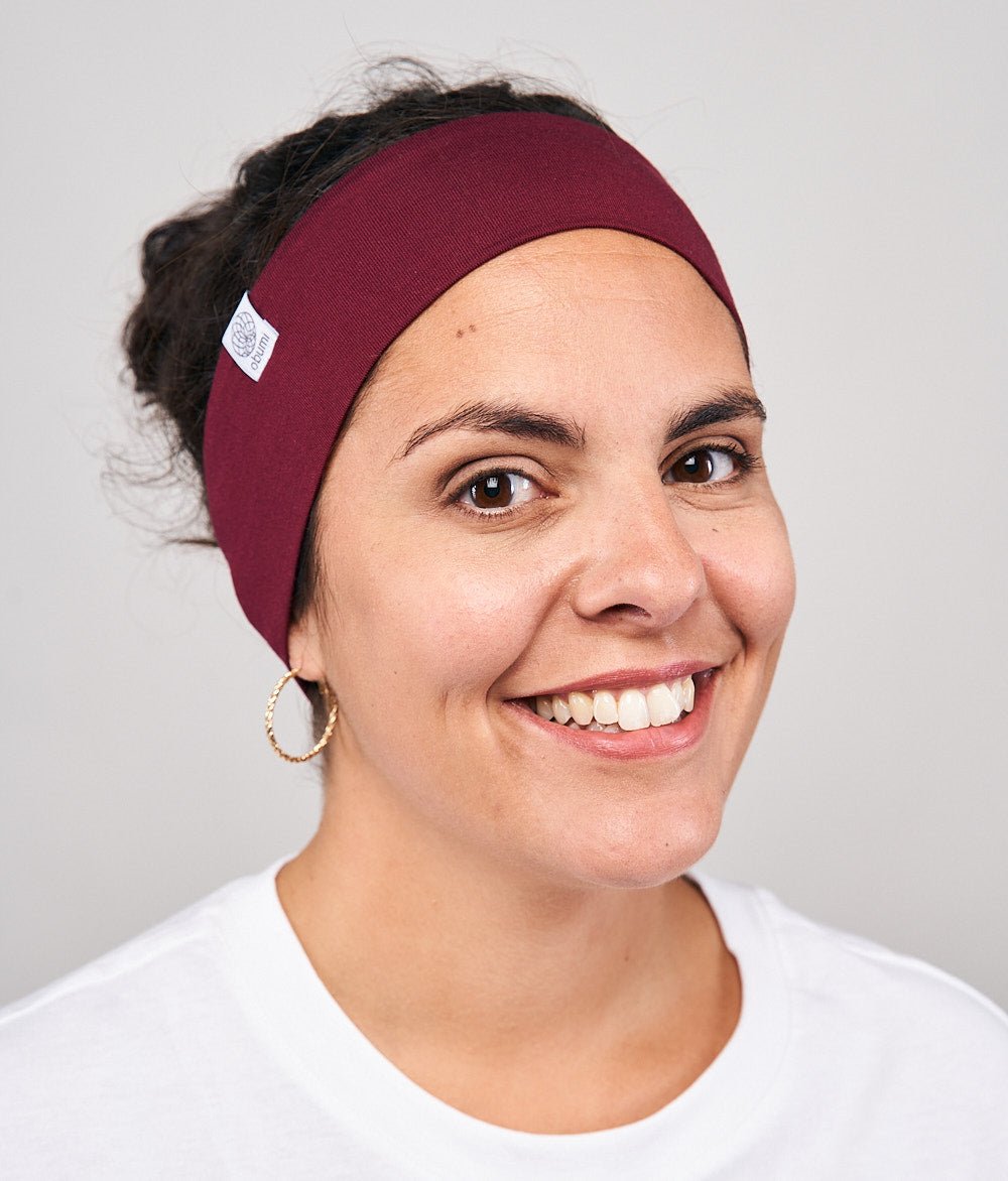 Stirnband Classic Schmal aus TENCEL™ Modal - Stirnbänder - obumi - 381 - Burgundy
