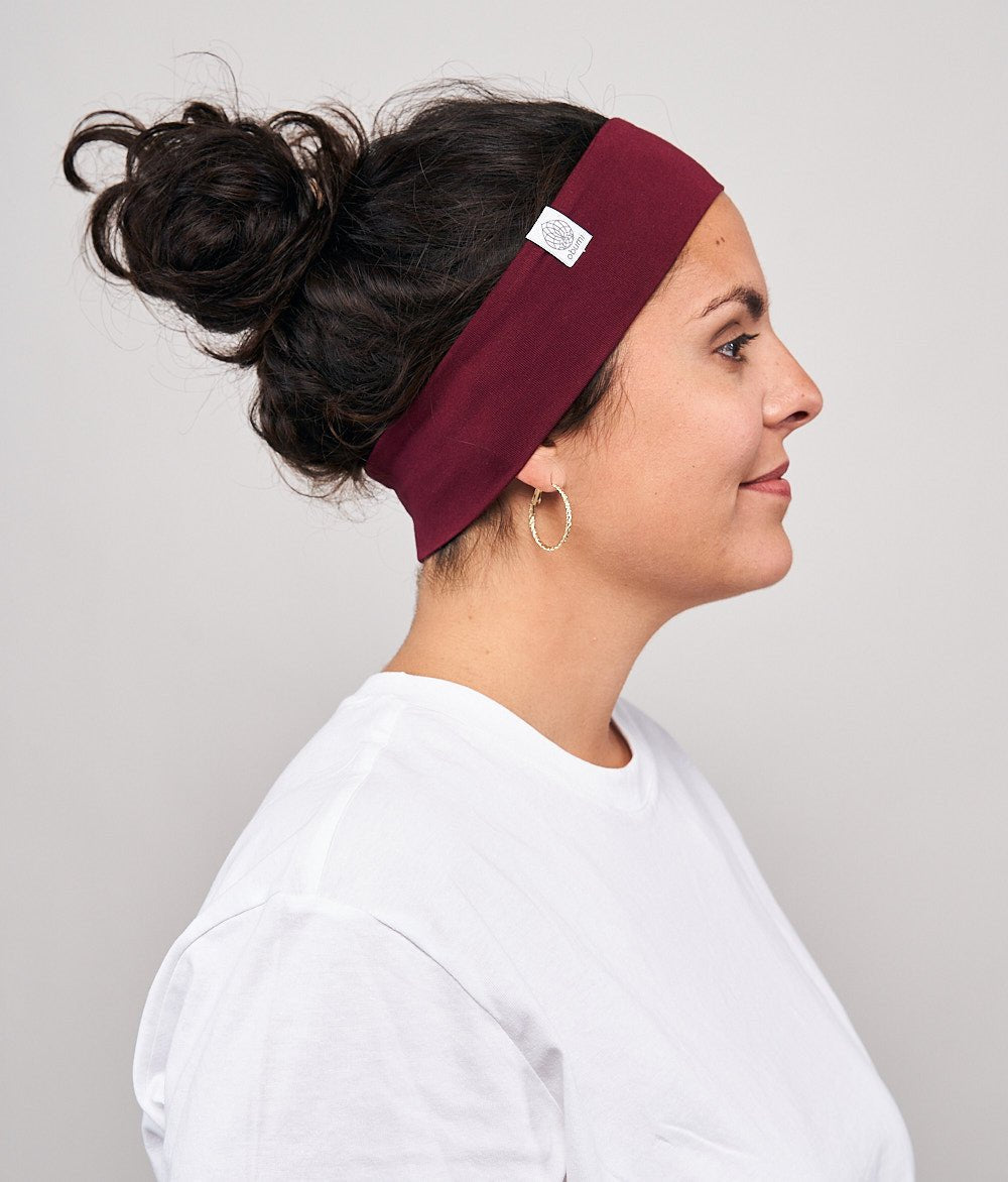 Stirnband Classic Schmal aus TENCEL™ Modal - Stirnbänder - obumi - 381 - Burgundy