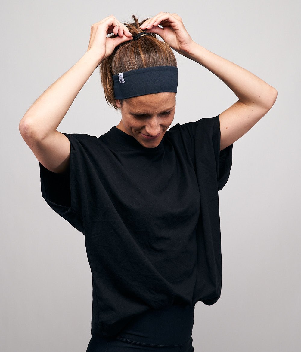 Stirnband Classic Schmal aus TENCEL™ Modal - Stirnbänder - obumi - 384 - Navy